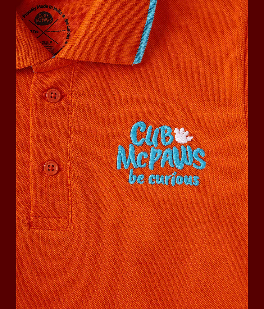 Cub Mcpaws Pack of 1 Boys Cotton Blend T-Shirt ( Orange ) view 2