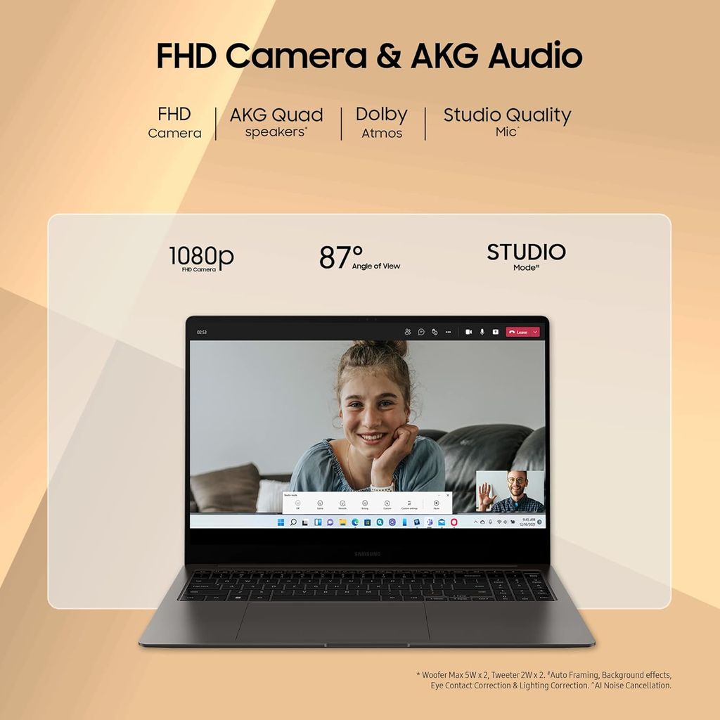 Samsung Galaxy Book3 Pro Intel 13th Gen i7 EvoTM 40.62cm(16") Dynamic Amoled 2X, 3K Display, 120Hz, Ultra Thin & Light Laptop(16 GB/1 TB SSD/Windows 11/MS Office/Graphite/1.56Kg), NP960XFG-KC2IN view 2