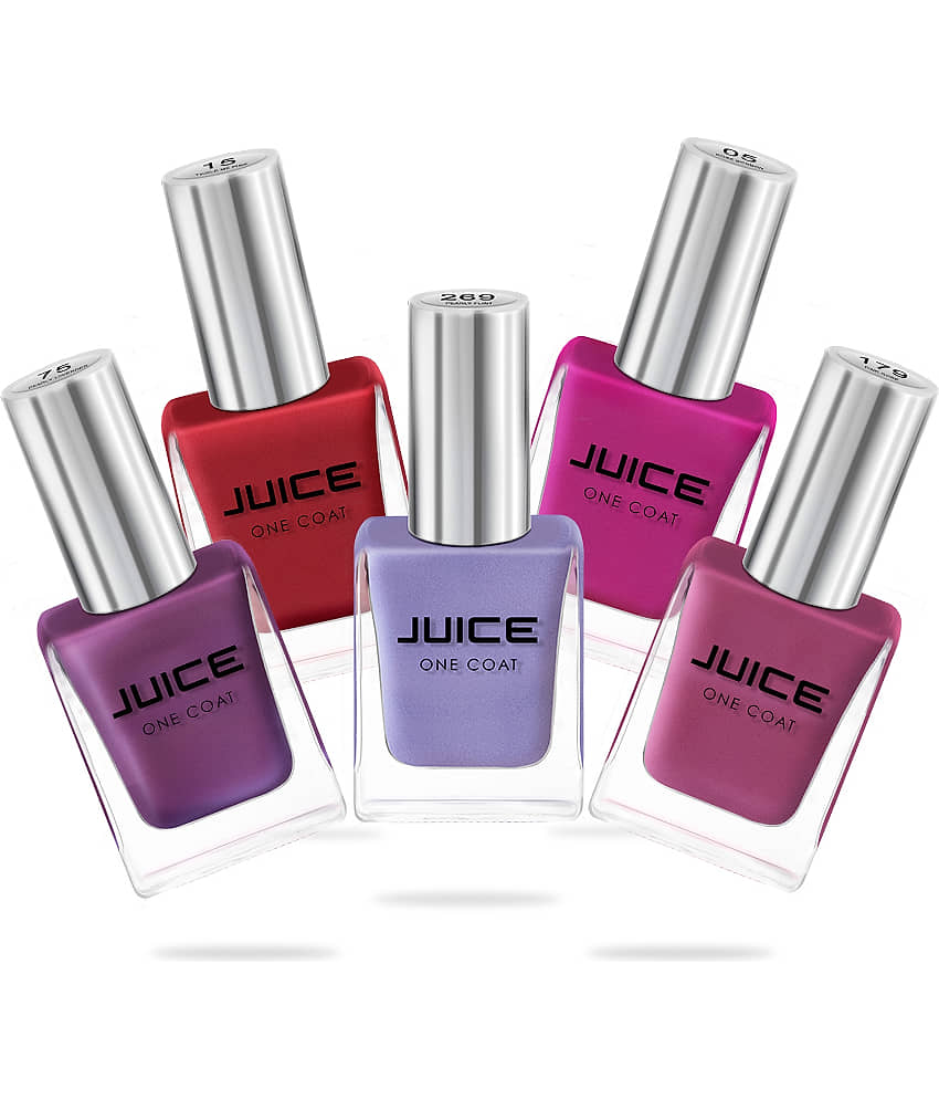 Juice PINK,RED,LAVENDER,PINK ROSE,PURPLE Nail Polish 5,15,75,179,269,M-85 Multi Glossy Pack of 6 59 mL view 2