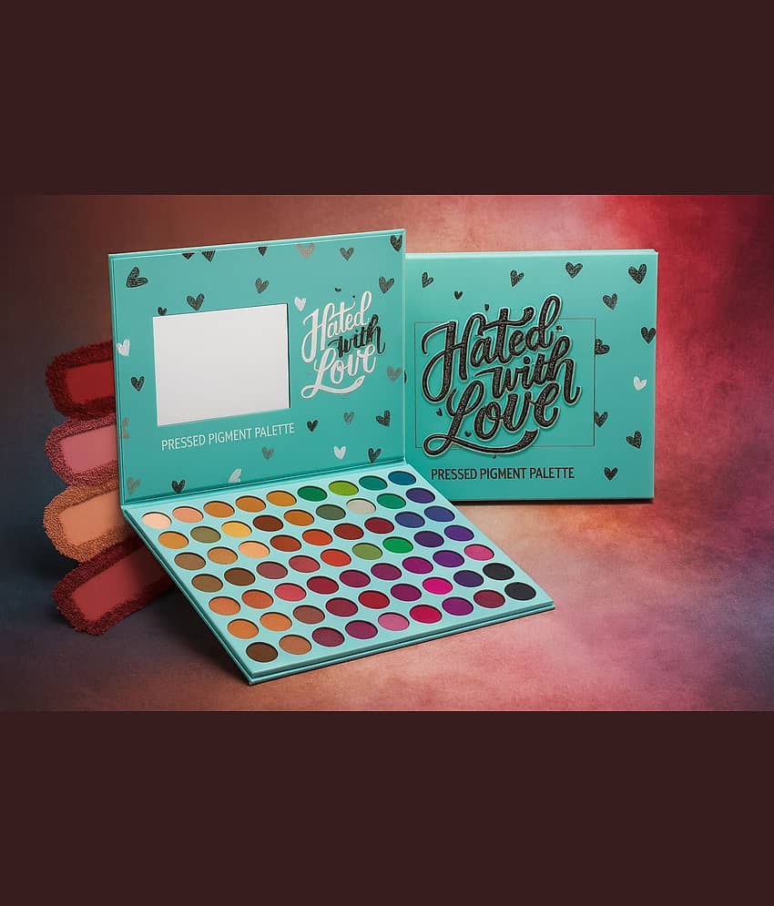 BLUSHIS Beauty 63 Color Matte Shimmer Glitter Hated with Love Eye Shadow Palette Combo view 2