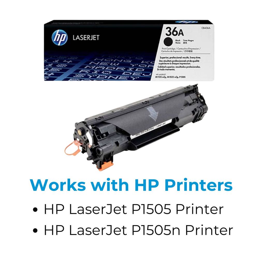 HP 36A Black Original LaserJet Toner Cartridge (CB436A) view 2