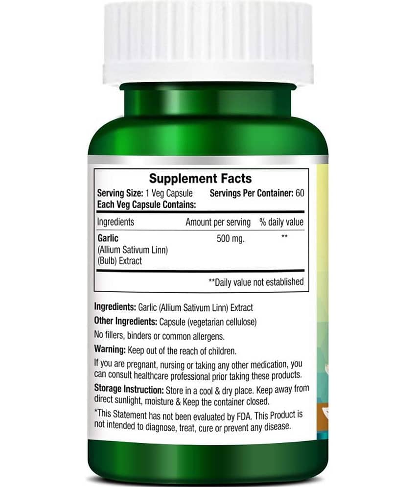 Morpheme Remedies Garlic 500 mg - 60 Veg Capsules view 2