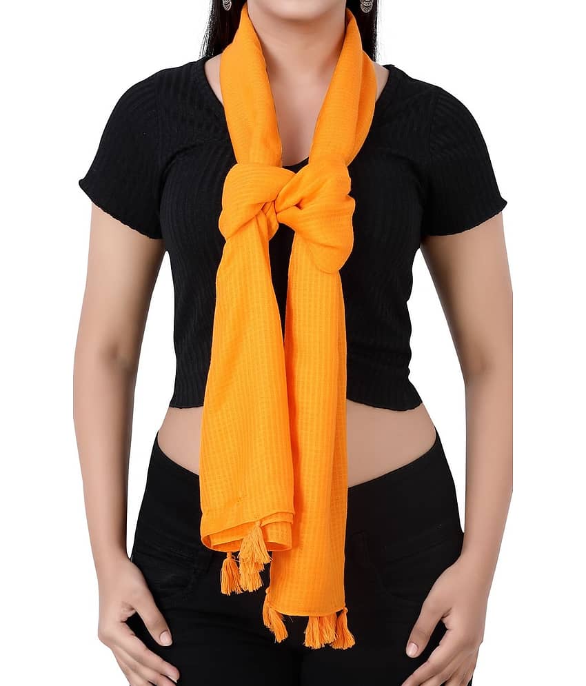 JVNINE - Orange Polyester Women's Stole ( Pack of 1 ) view 2