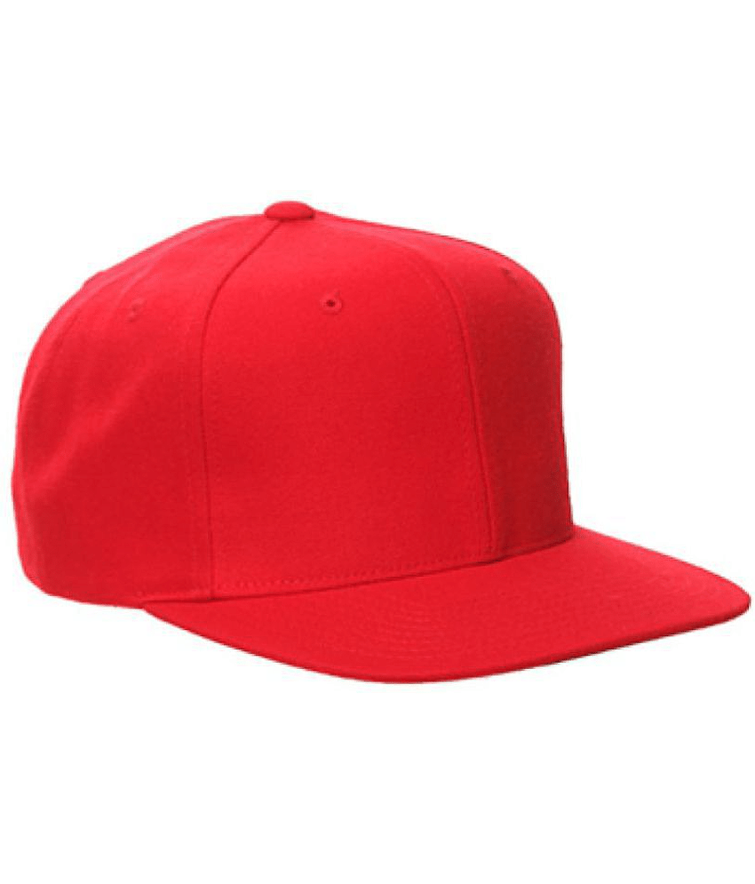 Tahiro Red Plain Cotton Caps view 2