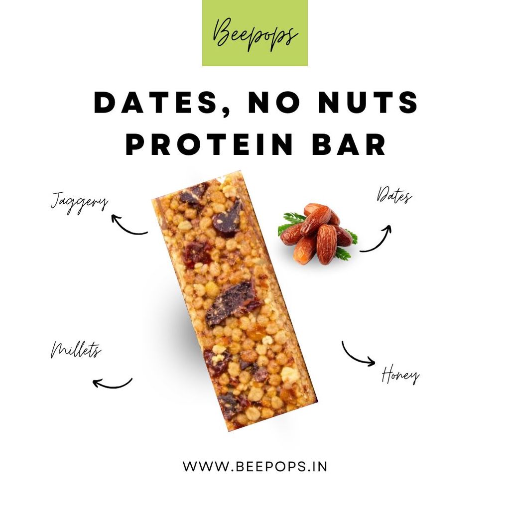 BeePops Super Savor Protein Bars-Dates & No Nuts (5NX25G) view 2