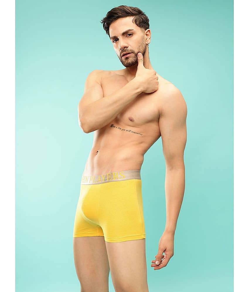 John Players Yellow Trunks Cotton Blend Men's Trunks ( Pack of 1 ) view 2
