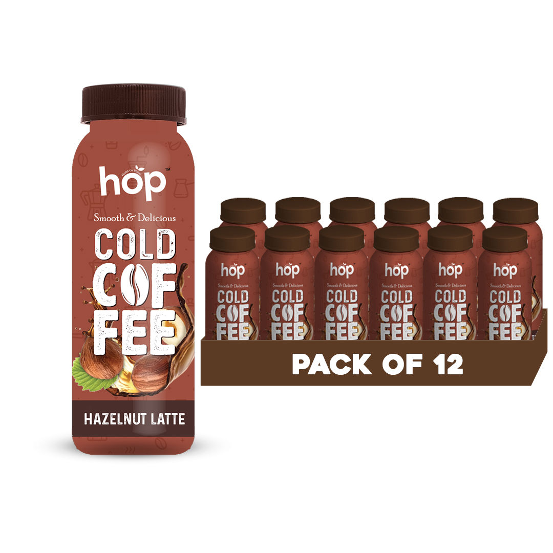 HOP Smooth & Delicious Cold Coffee Hazelnut Latte, 200 ml - Pack of 12 view 2
