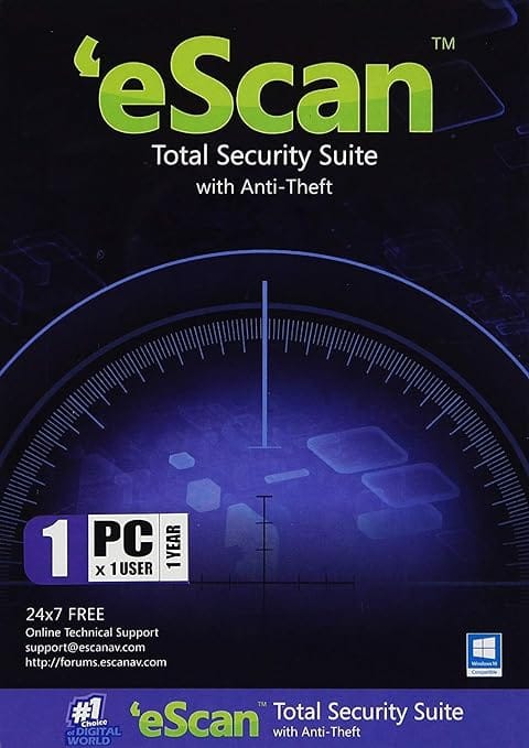 eScan Total Security Suite Antivirus 1 User 1 Year view 2