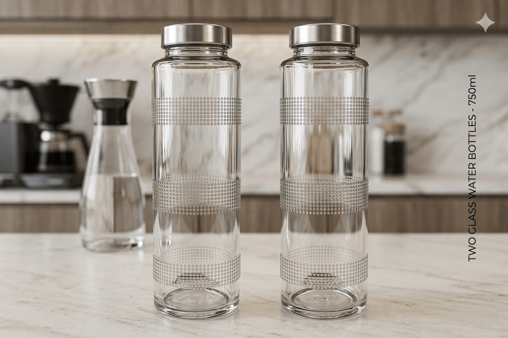 Glass Dotted Bottle 750ML SET OF 2 view 2