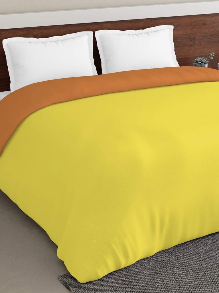 D'Decor Live Beautiful 180TC 1 Double Comforter - Gold (228 CM X 274 CM, 90IN X 108IN) view 2