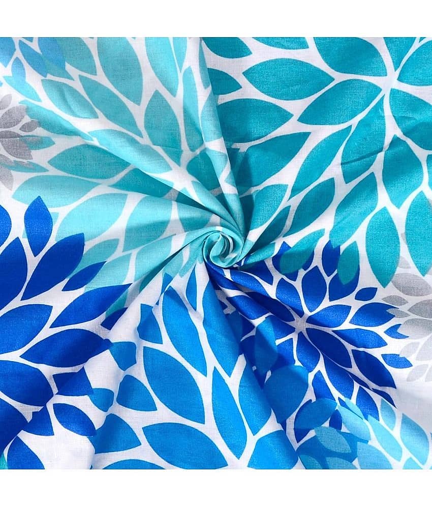 DIVINE CASA Cotton Single Bedsheet ( Blue ) view 2