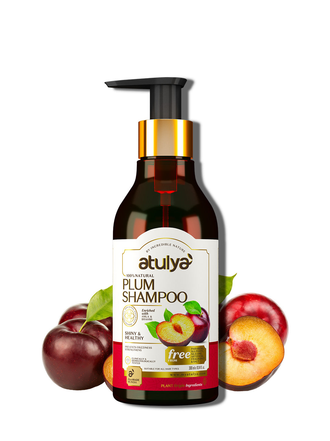 Atulya Plum Shampoo for Shiny & Healthy Hair - 300ml view 2