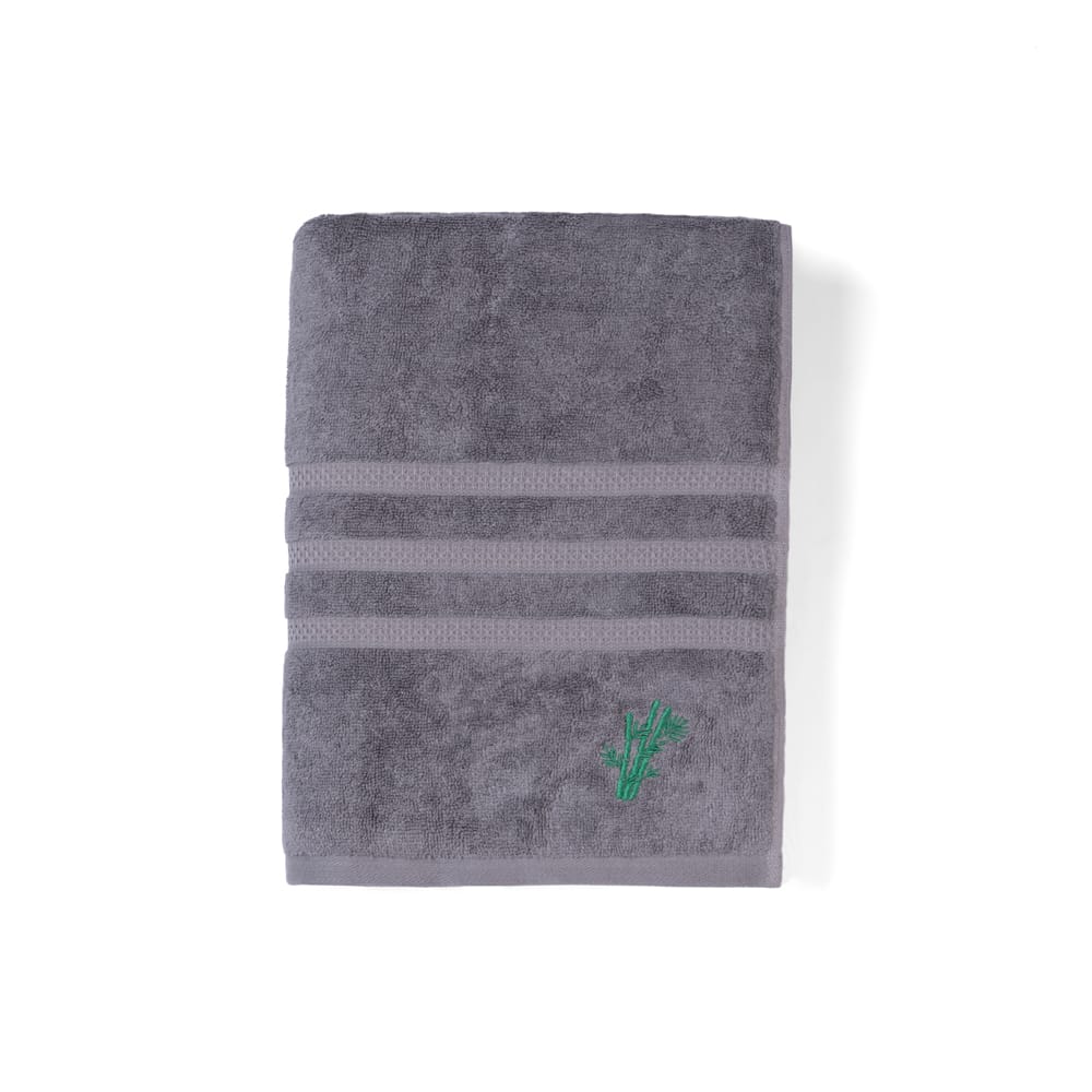 Feather & Spun Bamboo Cotton Bath Towel | Lavender Fragrance | Oeko-TEX® Standard 100 | Anti Microbial | Fade Resistant | Double Needle Stitch | 600 GSM - 76 cms x 137 cms view 2