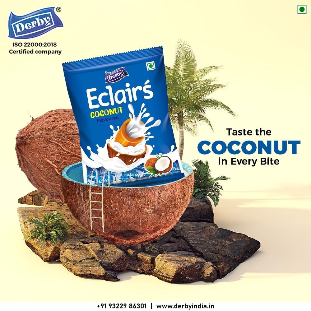 Derby Coconut Eclair Poly 100Pcs - Pack Of 50 view 2