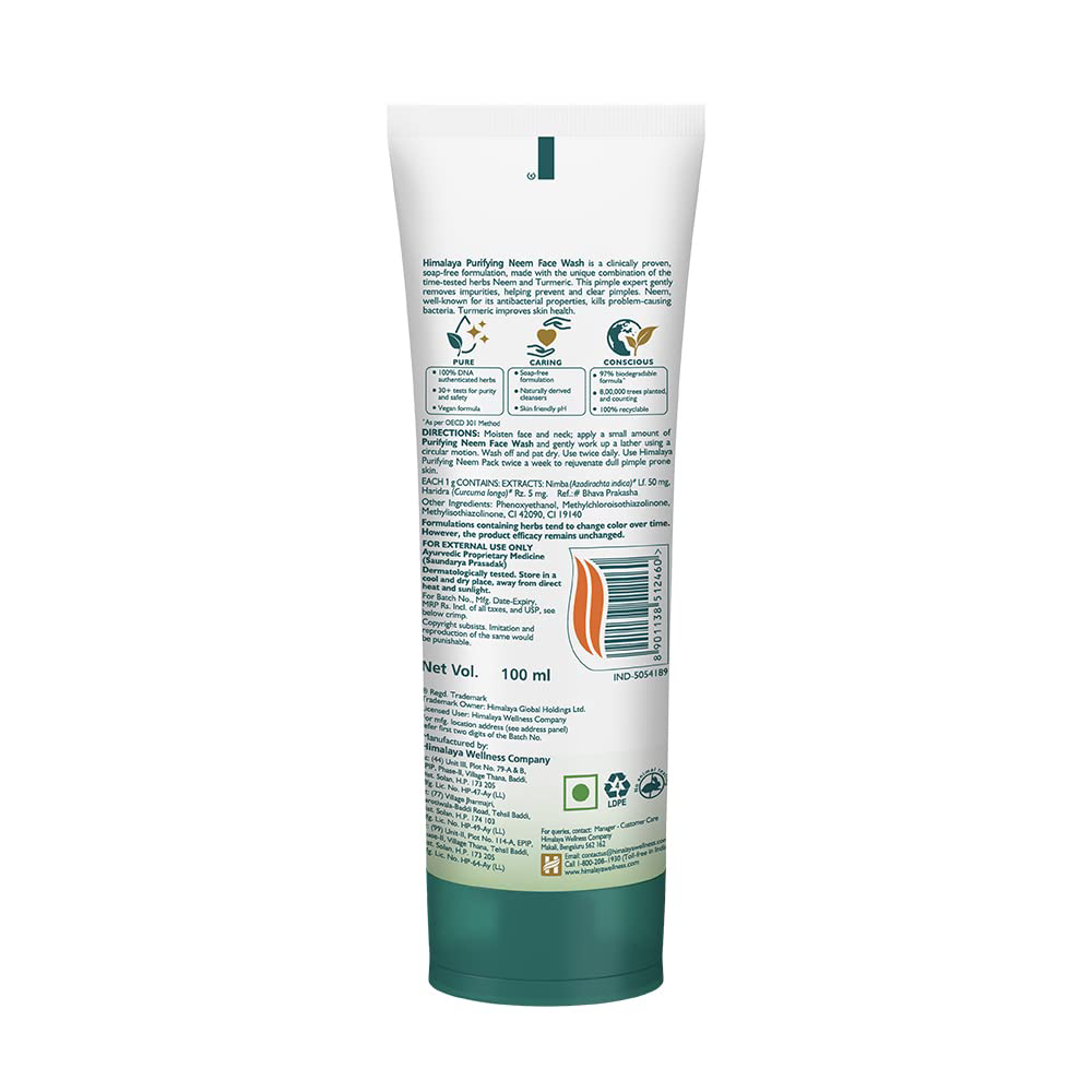 Himalaya Purifying Neem Face Wash 100 Ml view 2