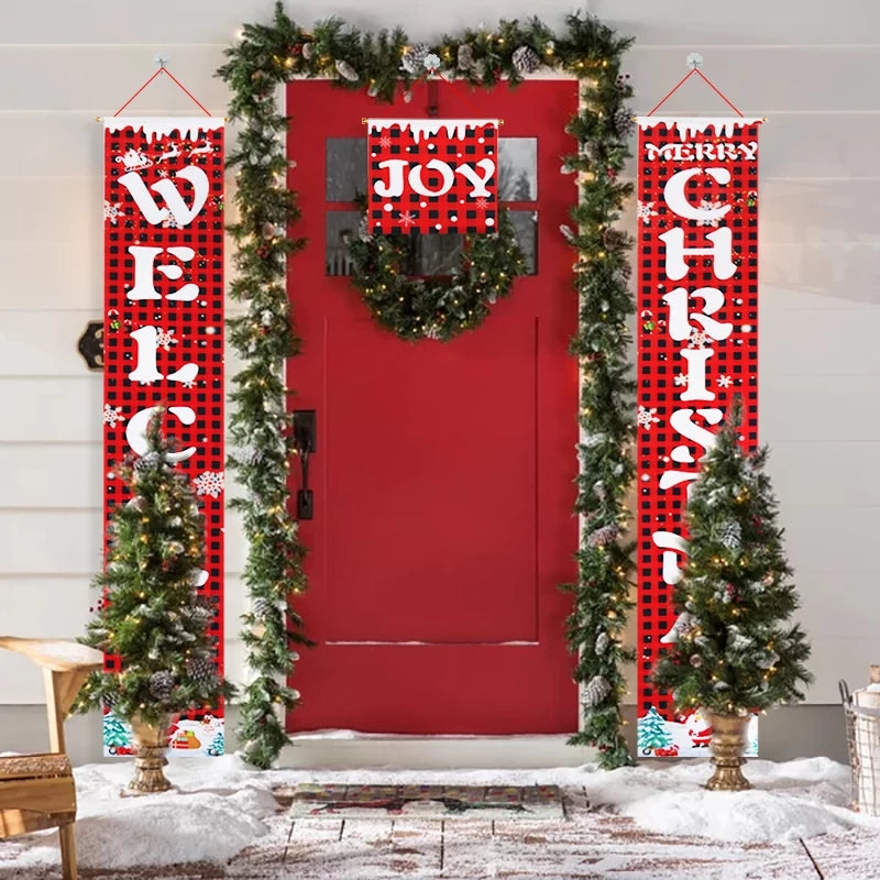 Welcome Christmas Banner (Set Of 3) view 2