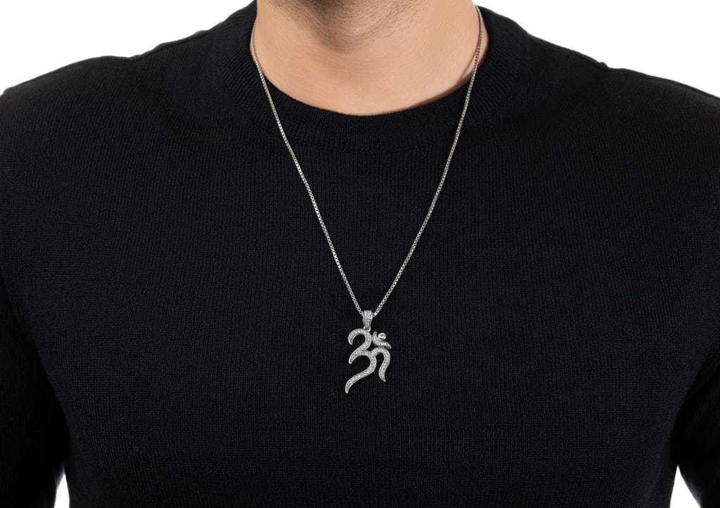 Iced Out Om Pendant view 2