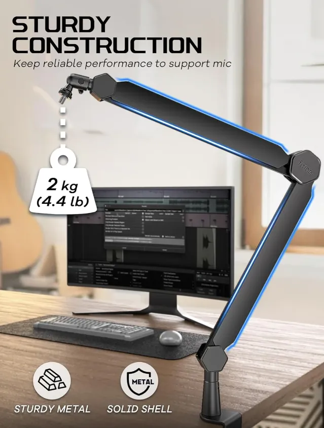 (Refurbished) Fifine BM66 - Microphone Arm Stand view 2