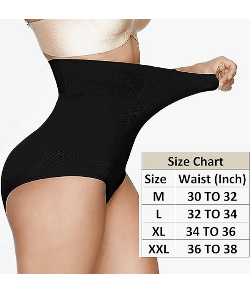 Taslar Pack of 1 Cotton Women's Tummy Tucker ( Black ) view 2