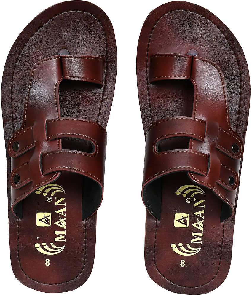 MAAN Brown Men's Thong Flip Flop view 2