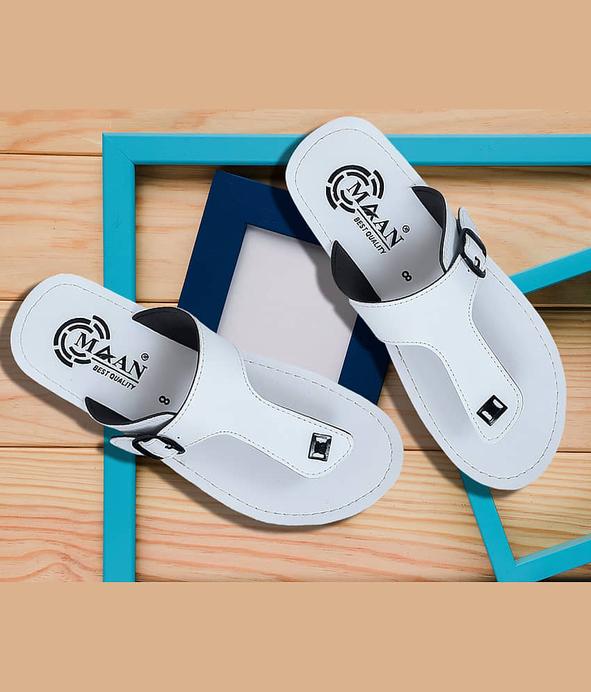 MAAN White Men's Thong Flip Flop