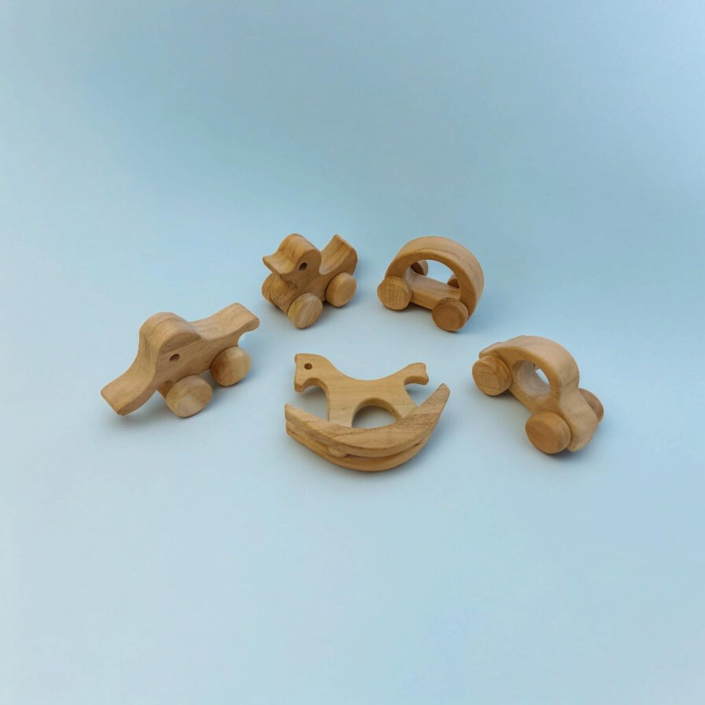 Neemtoys Neem Wooden Neem Wooden Swing Horse and Wheel Toys Set of 5 Beautiful Toys for Baby view 2