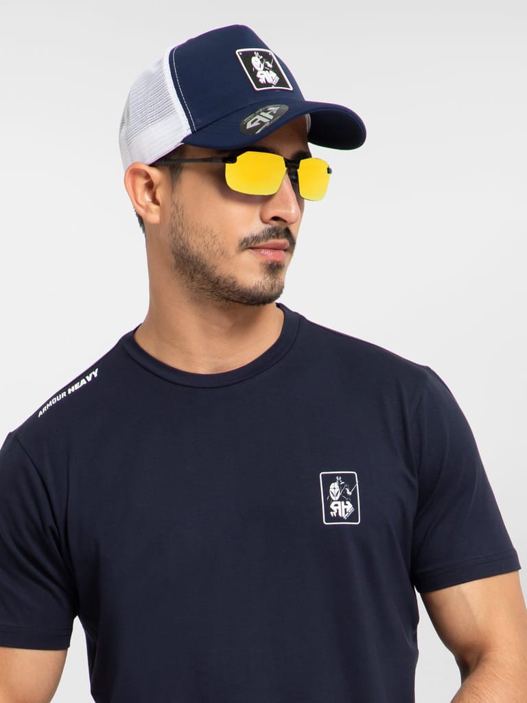 AH Blue Round Neck (Cotton) view 2