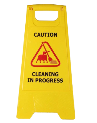 Rahul Professionals Plastic Caution Standing Sign Board (Pack Of 1, Cleaning In Progress)