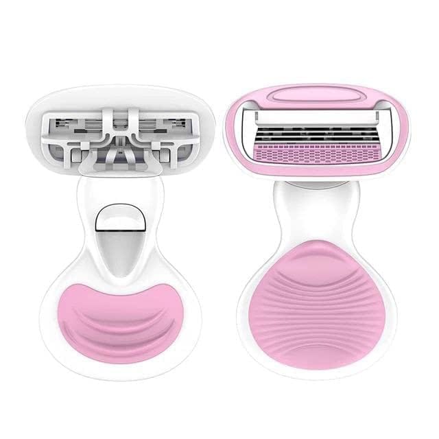 Max Mini Shave for Ladies, Portable Shaving Kit with 3 Blades, Pink and Blue view 2