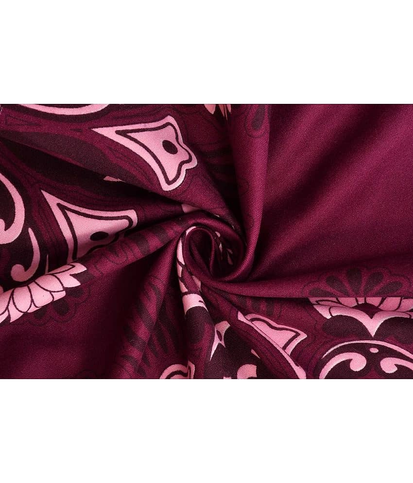Apala Microfiber King Bedsheet ( Maroon ) view 2
