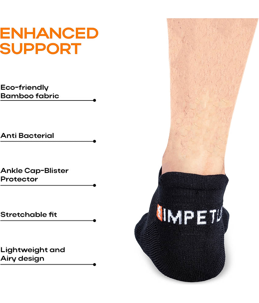 Impetus Pack of 3 Nylon Men's Printed Low Ankle Socks ( Navy Blue ) view 2