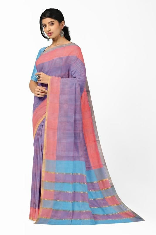 APCO Handloom (A Andhra Pradesh Govt Emporium)- Women's Traditional Pure Handloom Mangalagiri Cotton Saree | A0034MNG view 2