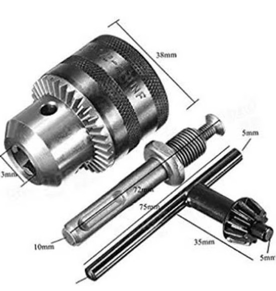 Machine Master Professional Drill Chuck, 1.5-13mm Capacity, 1/2-20UNF Thread, Metal Construction, SDS-Plus Compatible view 2