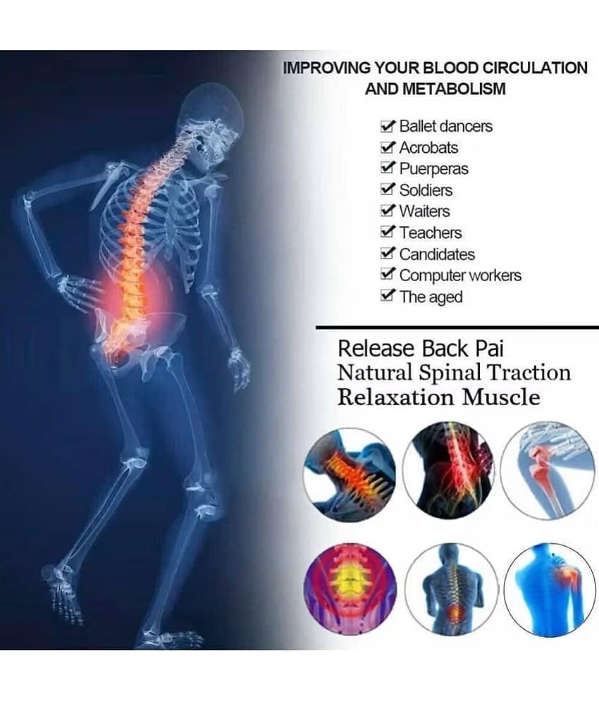 HORSE FIT Back Pain Relief Product Back Stretcher, Spinal Back Relaxation Device, Multi-Level Lumbar Region Back Support for Lower & upper muscle view 2