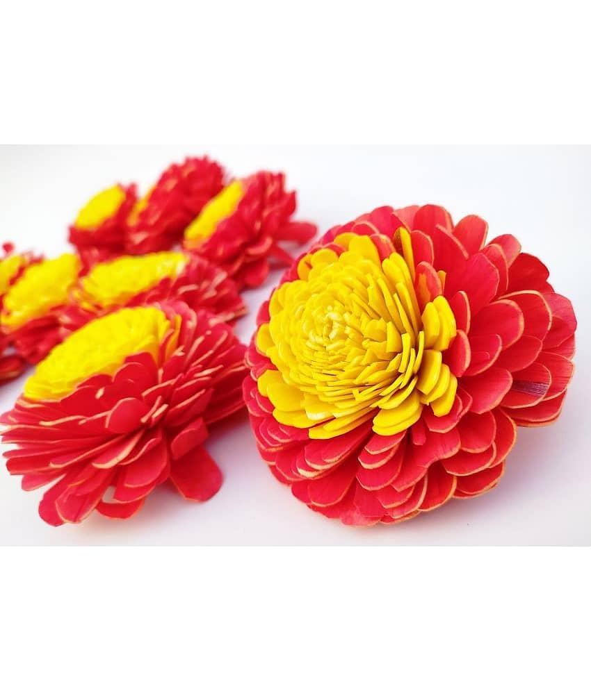 PUPRIWALL - Multicolor Sunflower Artificial Flower ( Pack of 10 ) view 2
