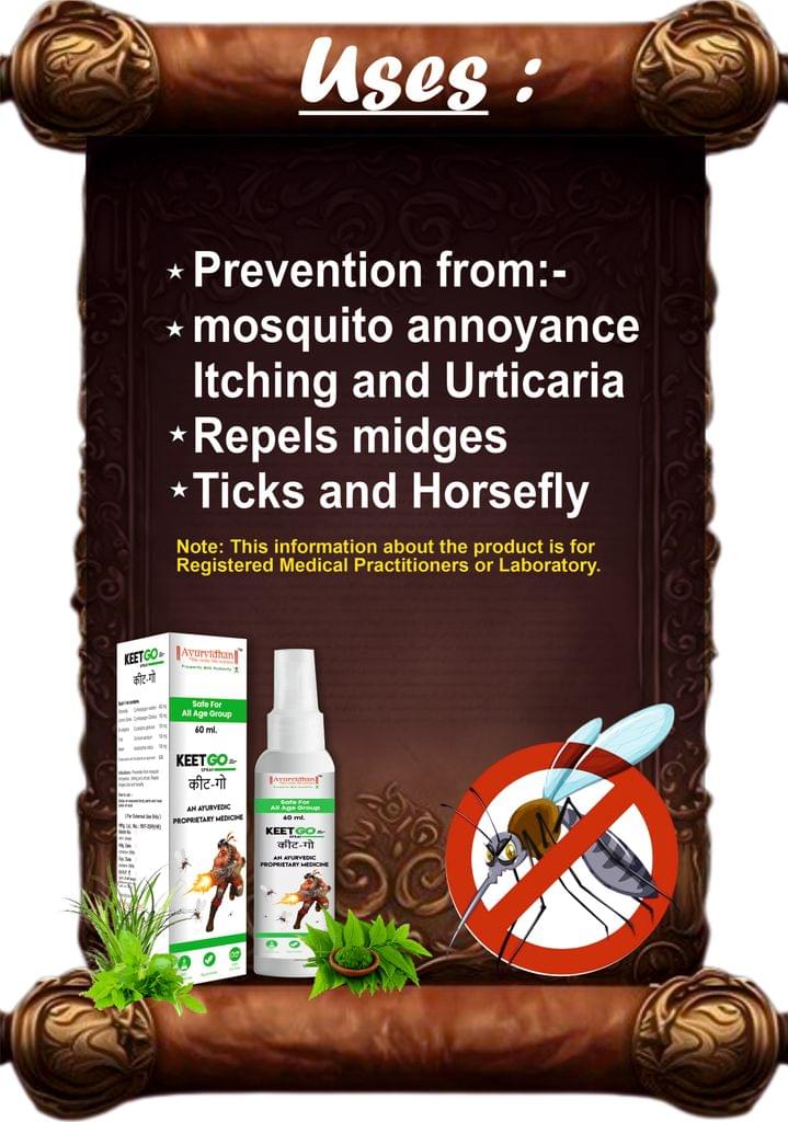 Keet Go Ayurvedic Mosquito Repellent Spray - 60ml view 2
