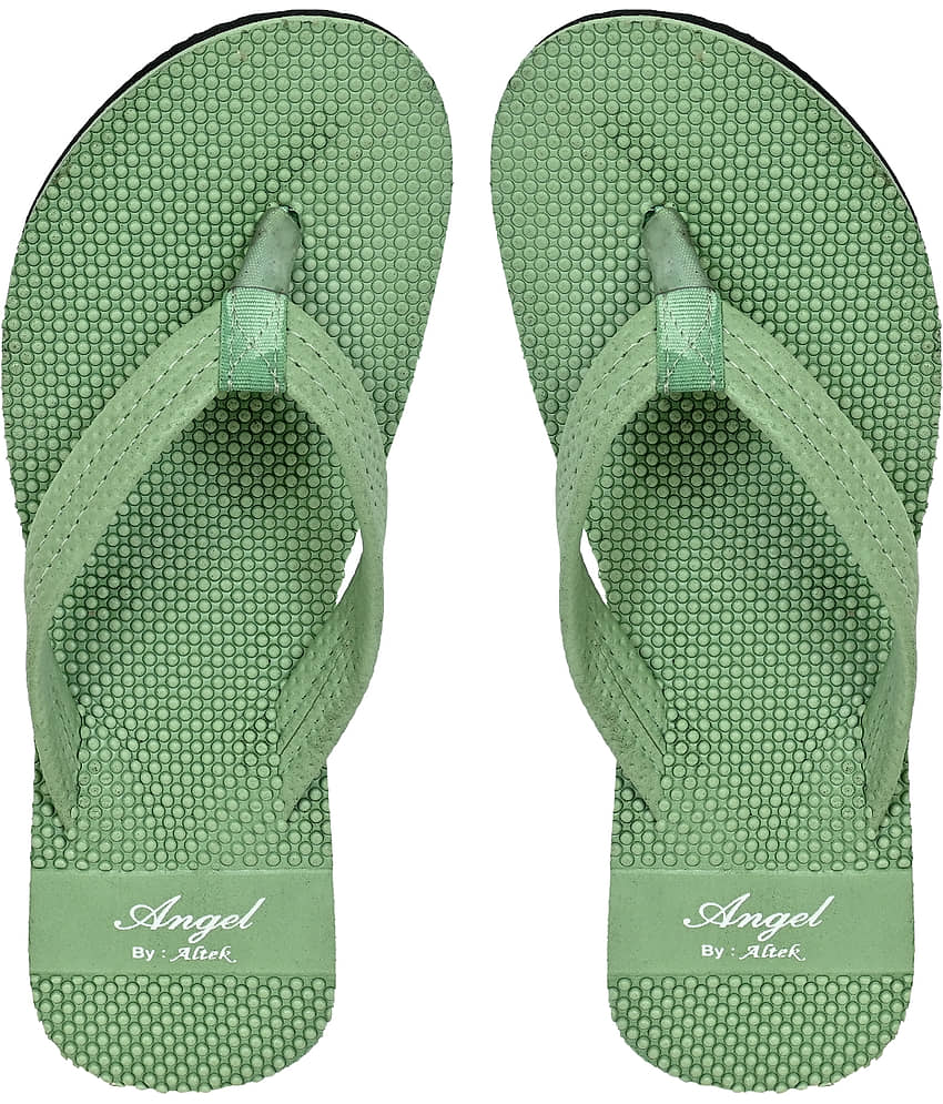 Altek Green Women's Massage Flip Flop view 2