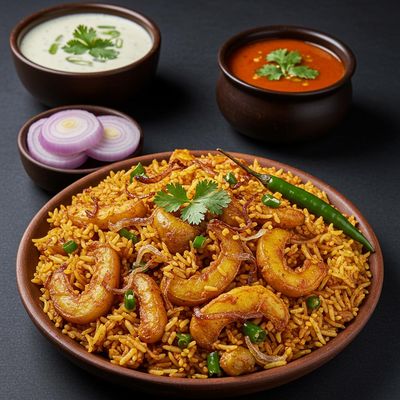 Biriyani Rice With Gobi Chilli
