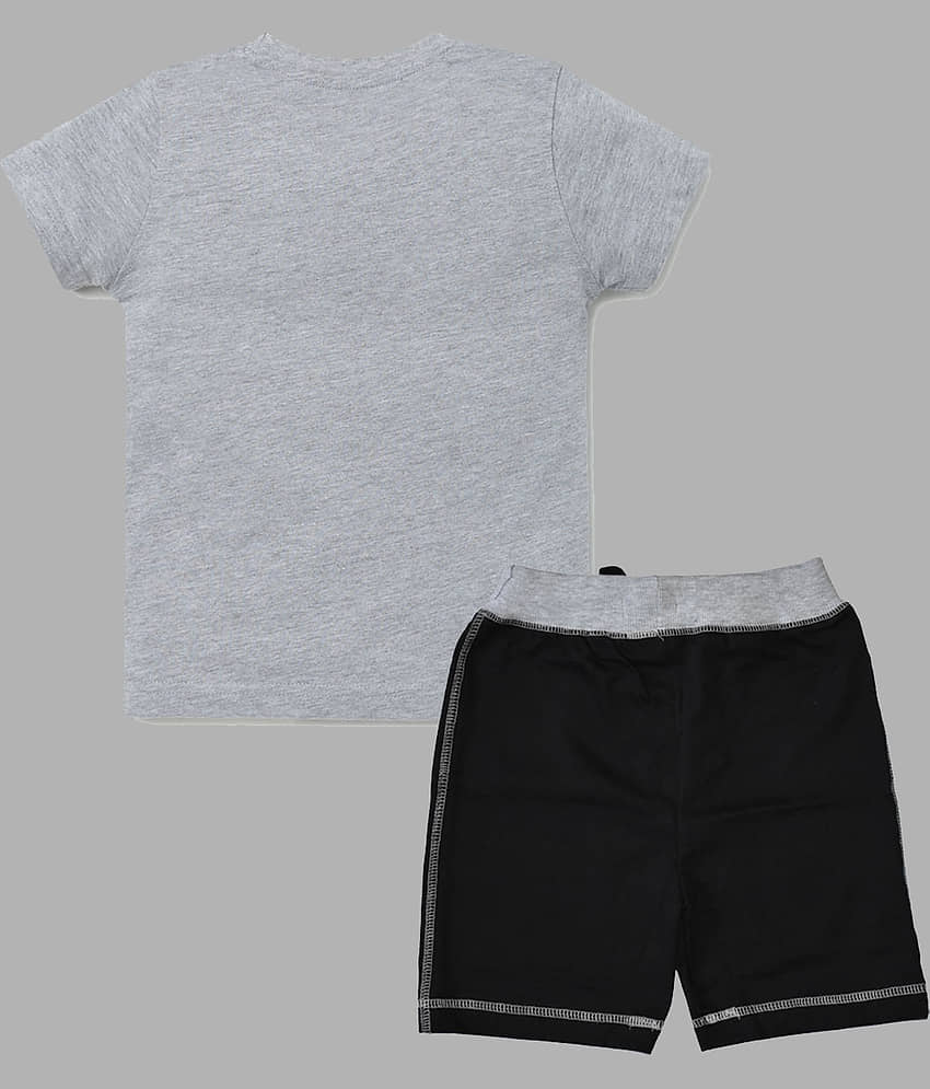 ETCHED DESIGN Pack of 1 Boys Cotton T-Shirt & Shorts Set ( Multicolor ) view 2