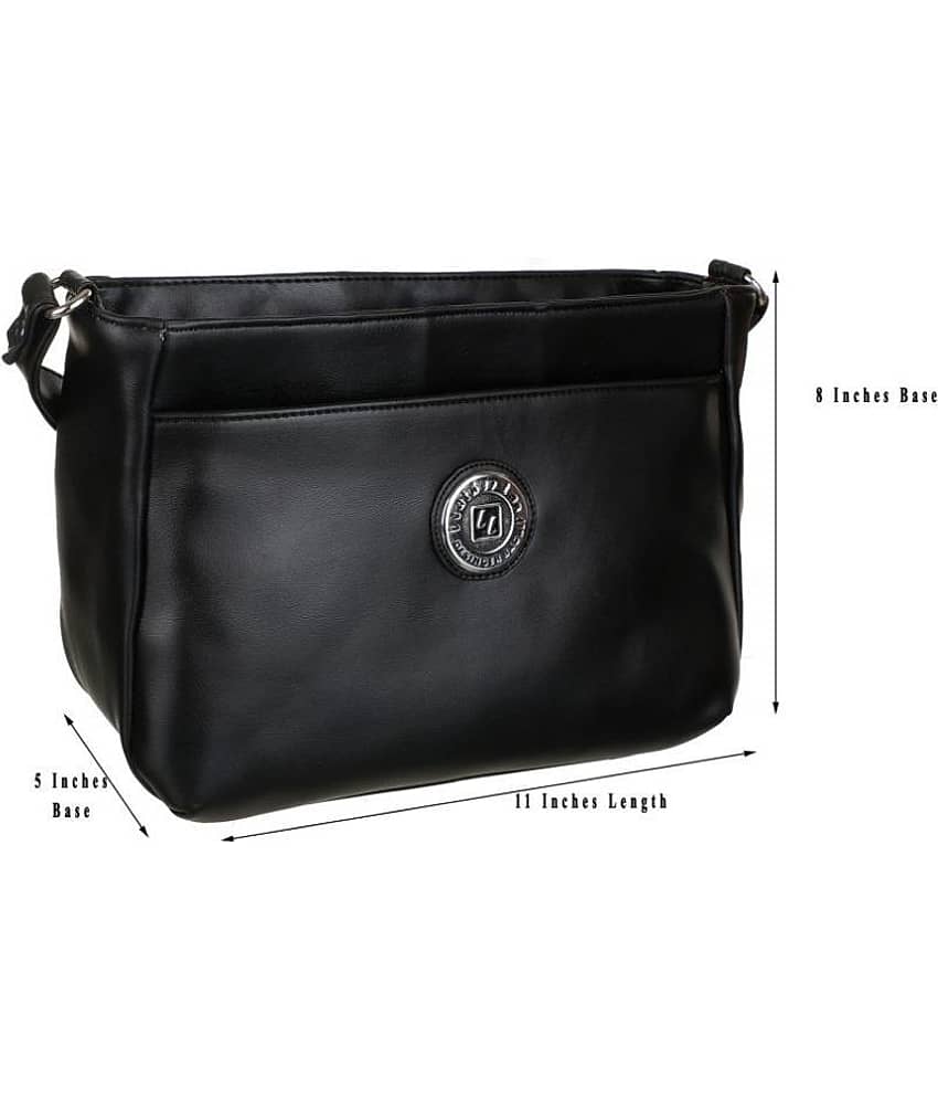 Leather Land Sling Bag Non Leather Set of 1 ( Black ) view 2