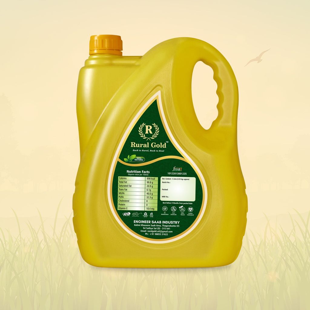 100% Pure Cold Pressed Groundnut Oil - 5 Litres view 2