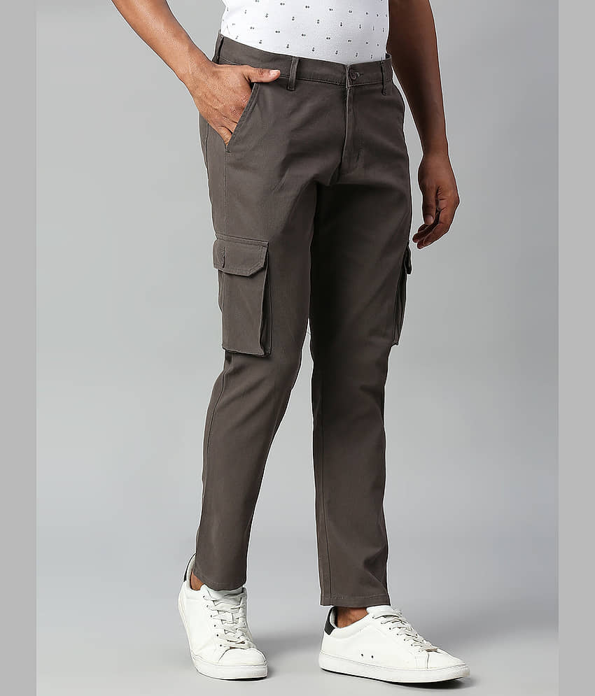 Dennis Lingo Dark Grey Slim Cargos ( Pack of 1 ) view 2