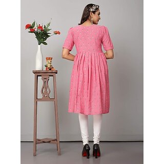 OMSAIFAB Casual Printed Women Pink Top view 2
