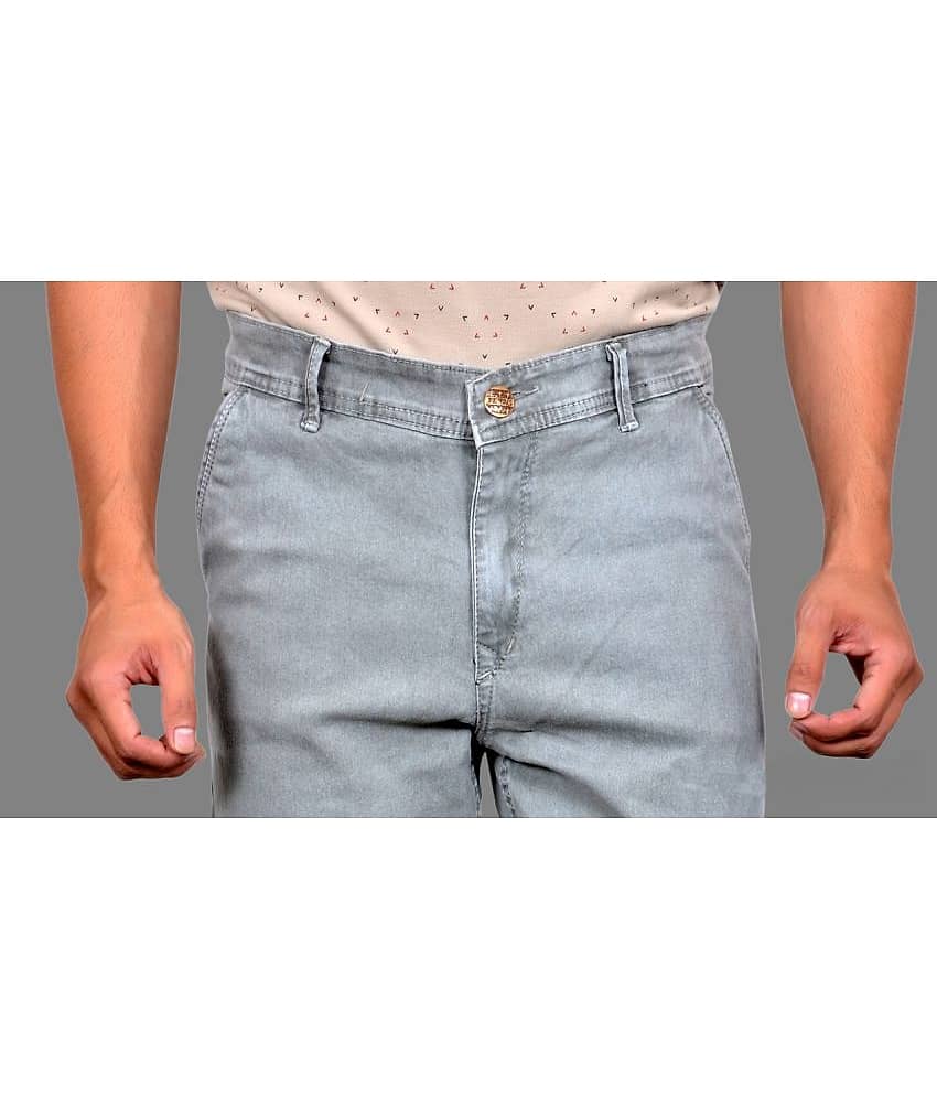 MOUDLIN - Grey Denim Slim Fit Men's Jeans ( Pack of 1 ) view 2