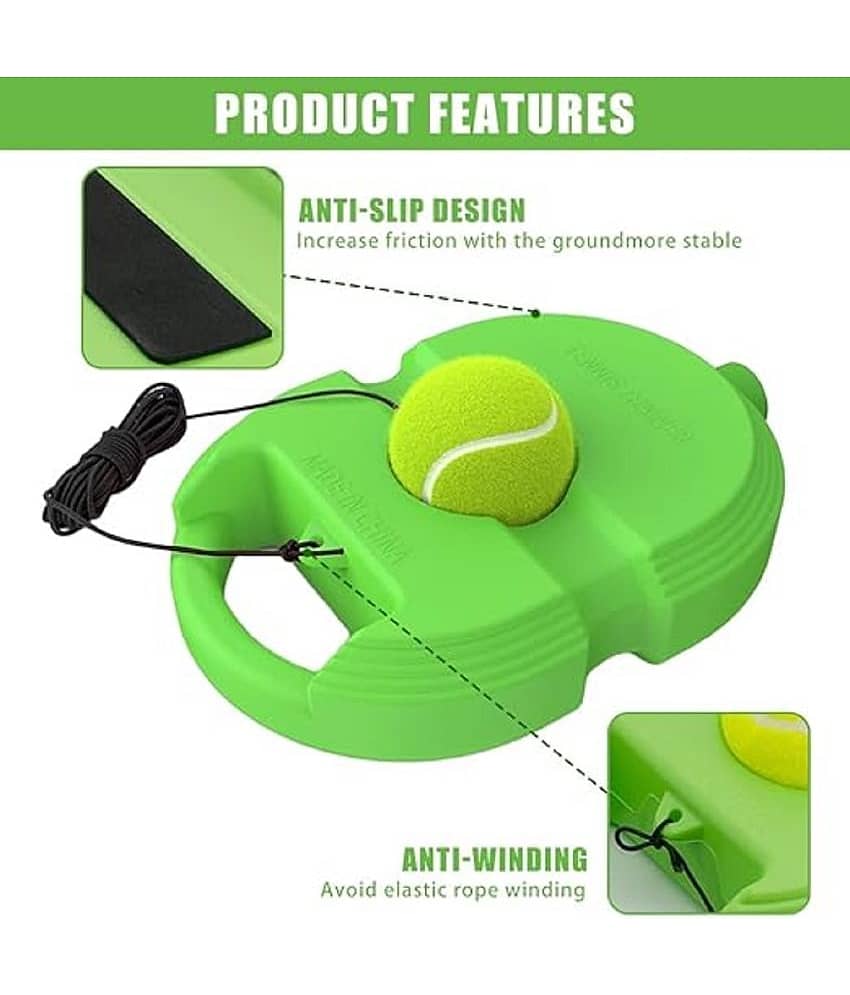 FEDIFU Tennis Trainer Rebound Ball with String Solo Tennis Trainer Set Self Tennis Practice Ball with String Cricket Trainer Rebound Ball with Rope Fill Sand or Water view 2