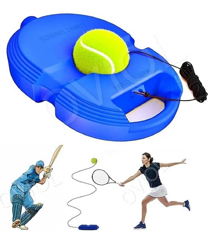 HORSE FIT Tennis Trainer Rebound Ball with String Solo Tennis Trainer Set Self Tennis Practice Ball with String Cricket Trainer Rebound Ball with Rope Fill Sand or Water (Multicolor)