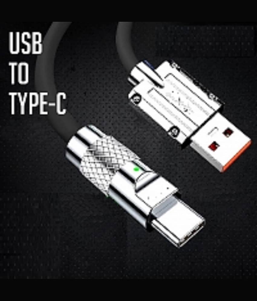 UniBoss Black 5A USB To Type C Charging Cable for Smartphones, Tablets, Laptops & Other Type C Devices 1M view 2