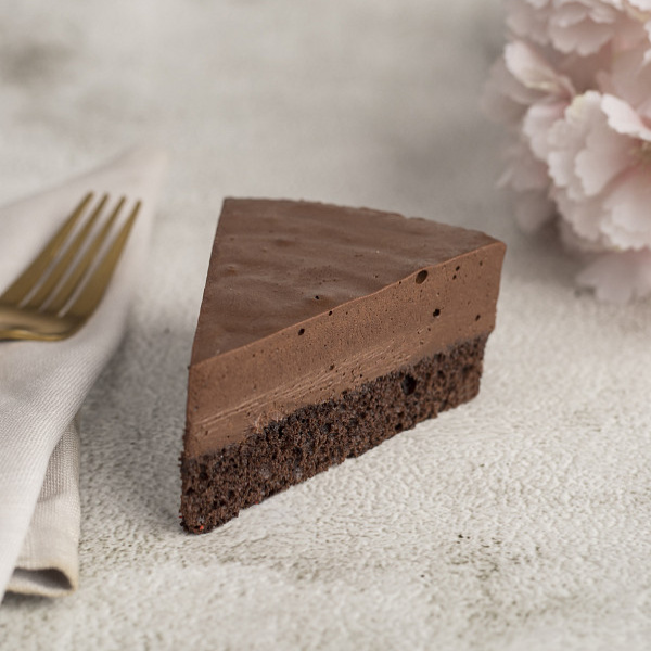 Belgian chocolate mousse slice