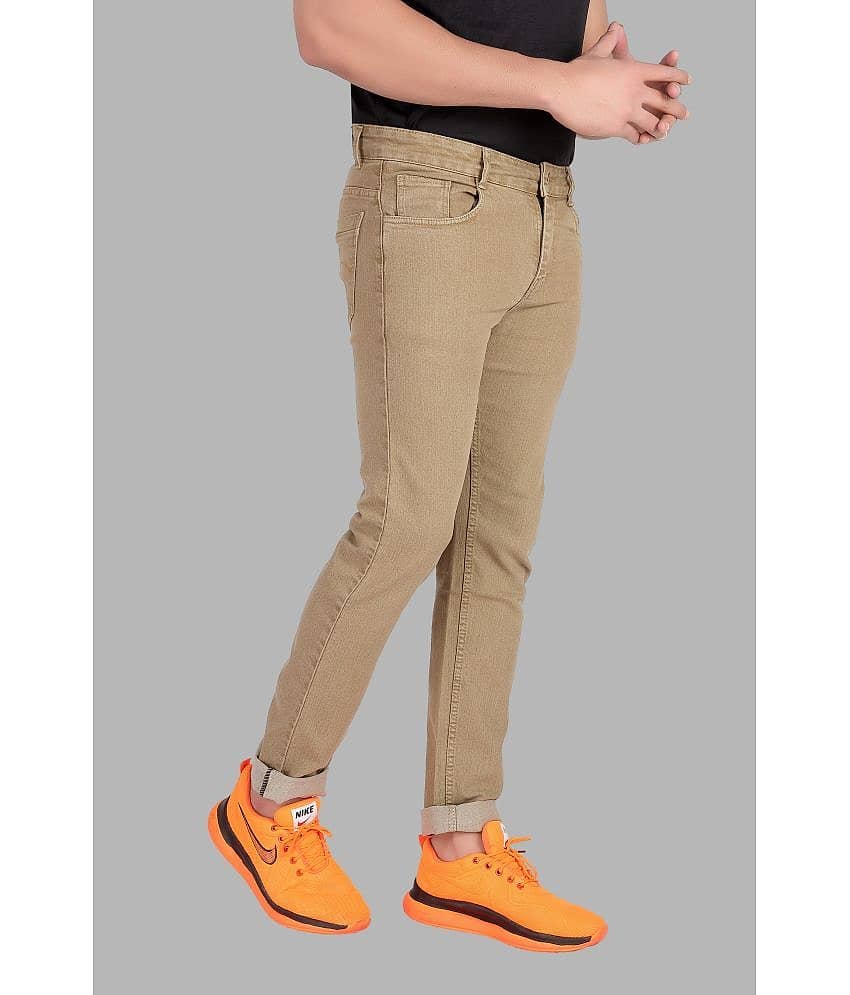 RAGZO Slim Fit Basic Men's Jeans - Khaki ( Pack of 1 ) view 2