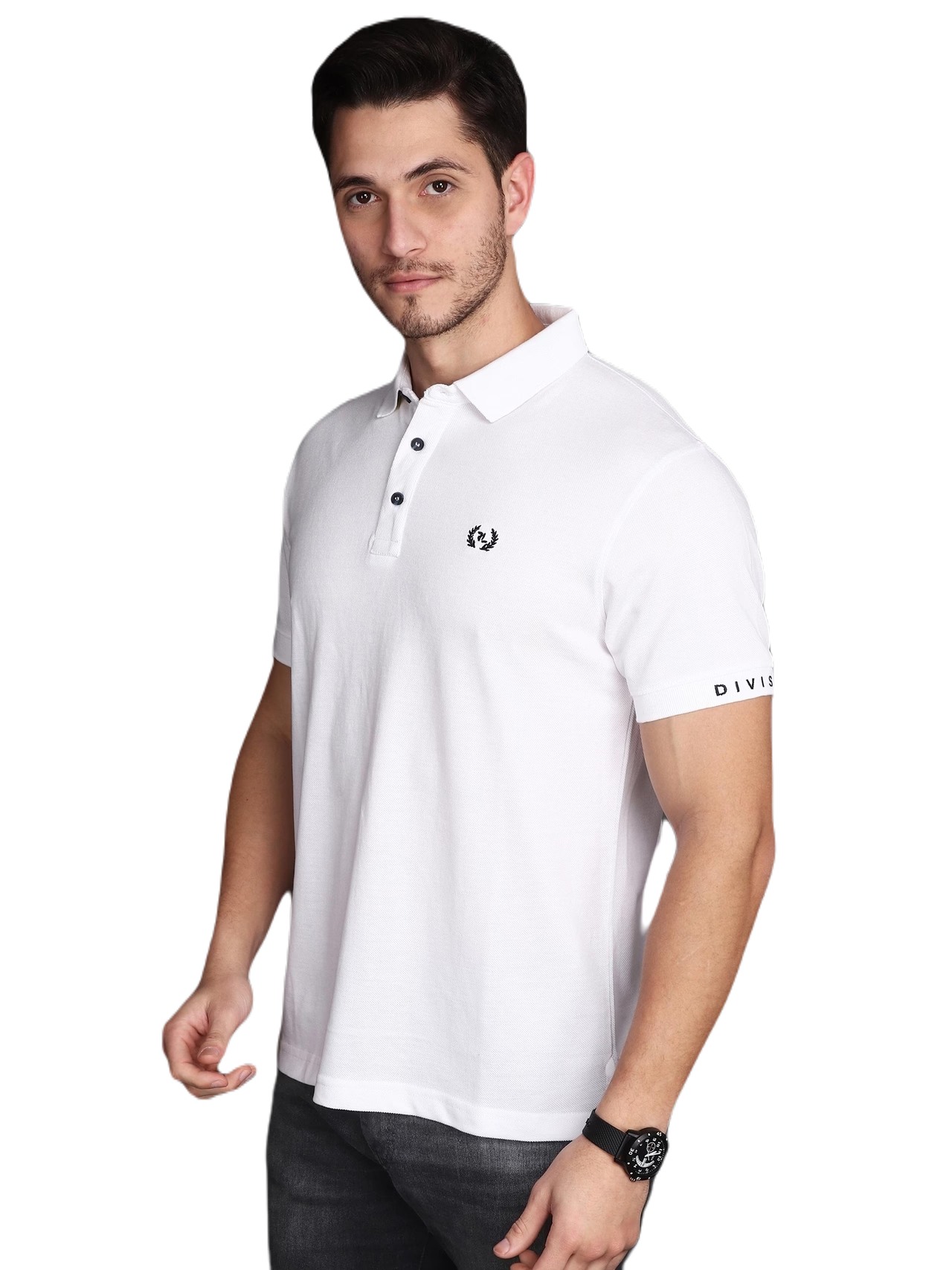 Albion Mens Cyan White T-Shirt view 2